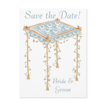 KRW Custom Jewish Wedding Canopy Save the Date Postcard