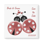 KRW Custom Love Bugs Save the Date Wedding magnets