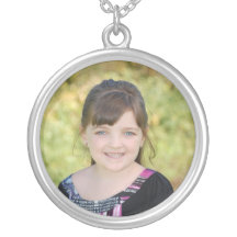 KRW Custom Photo Round Sterling Silver Necklace