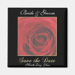KRW Custom Red Rose Save the Date Wedding Magnet