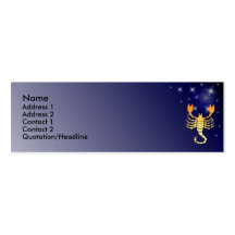 KRW Custom Scorpio Zodiac Sign Profile Card Business Cards