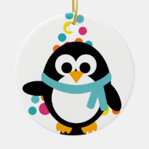 KRW Cute Colourful Penguin and Tree Ornament