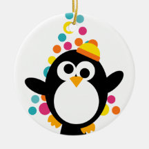 KRW Cute Colourful Penguin and Tree Ornament