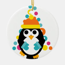 KRW Cute Colourful Penguin and Tree Ornament