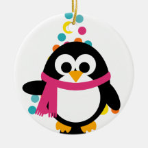 KRW Cute Colourful Penguin and Tree Ornament