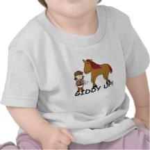 KRW Cute Giddy Up Horsie Baby Cowgirl T-shirts