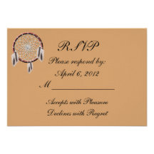 KRW Dreamcatcher Native American Wedding RSVP Invite