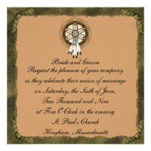 KRW Framed Dreamcatcher Custom Wedding Invitation