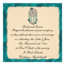 KRW Framed Dreamcatcher Custom Wedding Invitation