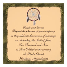 KRW Framed Dreamcatcher Custom Wedding Invitation