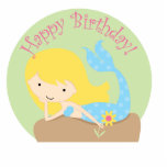 KRW Fun Little Mermaid Birthday Cake Top Decor photo sculptures