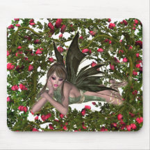 KRW Garden Faery - Brunette Mouse Pads