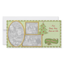 KRW Green Christmas Tree Custom Photo Holiday Card