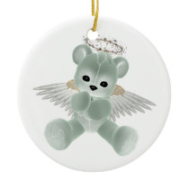 KRW Green Guardian Angel Bear Ornament