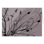 KRW Grunge Floral in Misty Lavender Greeting Cards