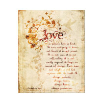 KRW Love is Patient Corinthians Bible Quote Art Canvas Print
