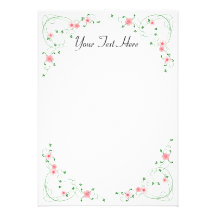 KRW Lovely Pink Floral 5x7 Custom Invitation