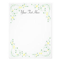 KRW Lovely Yellow Floral 5X7 Custom Invitation
