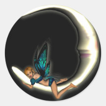 KRW Luna Round Sticker