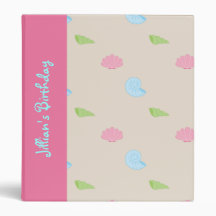 KRW Mermaid Sea Shell Birthday Keepsake Album ** 3 Ring Binder