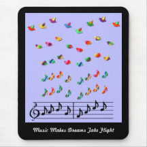 KRW Music Makes Dreams Take Flight Mouse Pads