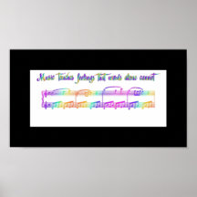 KRW Music touches feelings Rainbow Posters