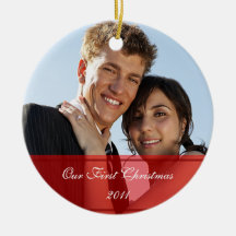 KRW notre premier de Noël ornement fait sur comman