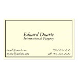 KRW Novelty Joke International Playboy Bus Card business cards