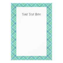 KRW Ocean Plaid 5 X 7 Custom Invitation
