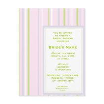 KRW Pastel Stripe Custom Shower Invitation Post Cards