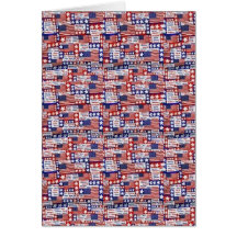 KRW Patriotic Flag Greeting Card