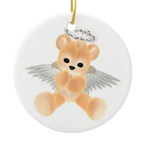 KRW Peach Guardian Angel Bear Ornament