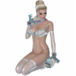 KRW Pearly White Blonde Pin Up Photo Cutout
