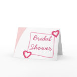 KRW Pink Heart Custom Bridal Shower Invitation cards