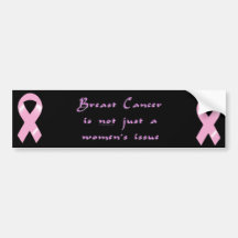 KRW Pink Ribbon Men Bumper Sticker