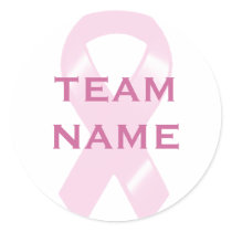 KRW Pink Ribbon Walk Custom Team Stickers