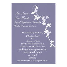 KRW Plum Custom Wedding Invitation
