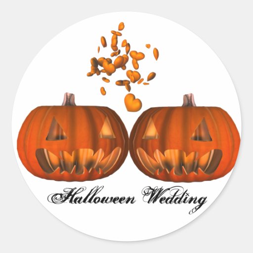 KRW Pumpkin Love Halloween Wedding Stickers