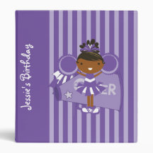KRW Purple Cheerleader Birthday Album Binder **