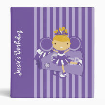 KRW Purple Cheerleader Birthday Album Binder **
