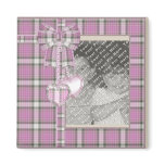 KRW Purple Plaid Custom Wedding Photo magnets