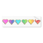 KRW Rainbow Hearts bumper stickers