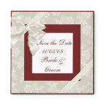 KRW Red and White Custom Save the Date Wedding magnets