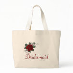 KRW Red Rose Bridesmaid Wedding Tote bags