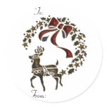 KRW Reindeer Stencil To and From Stick on Tags stickers