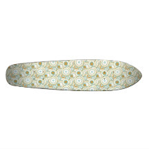 KRW Retro Brown and Blue Circles Skate Deck