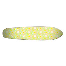 KRW Retro Lime Green and Orange Circles Custom Skateboard