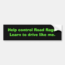 KRW Road Rage Bumper Sticker