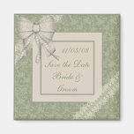 KRW Sage Green Custom Save the Date Wedding Fridge Magnet