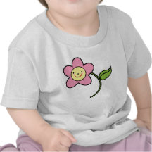 KRW Smiling Pink Flower T-shirts
